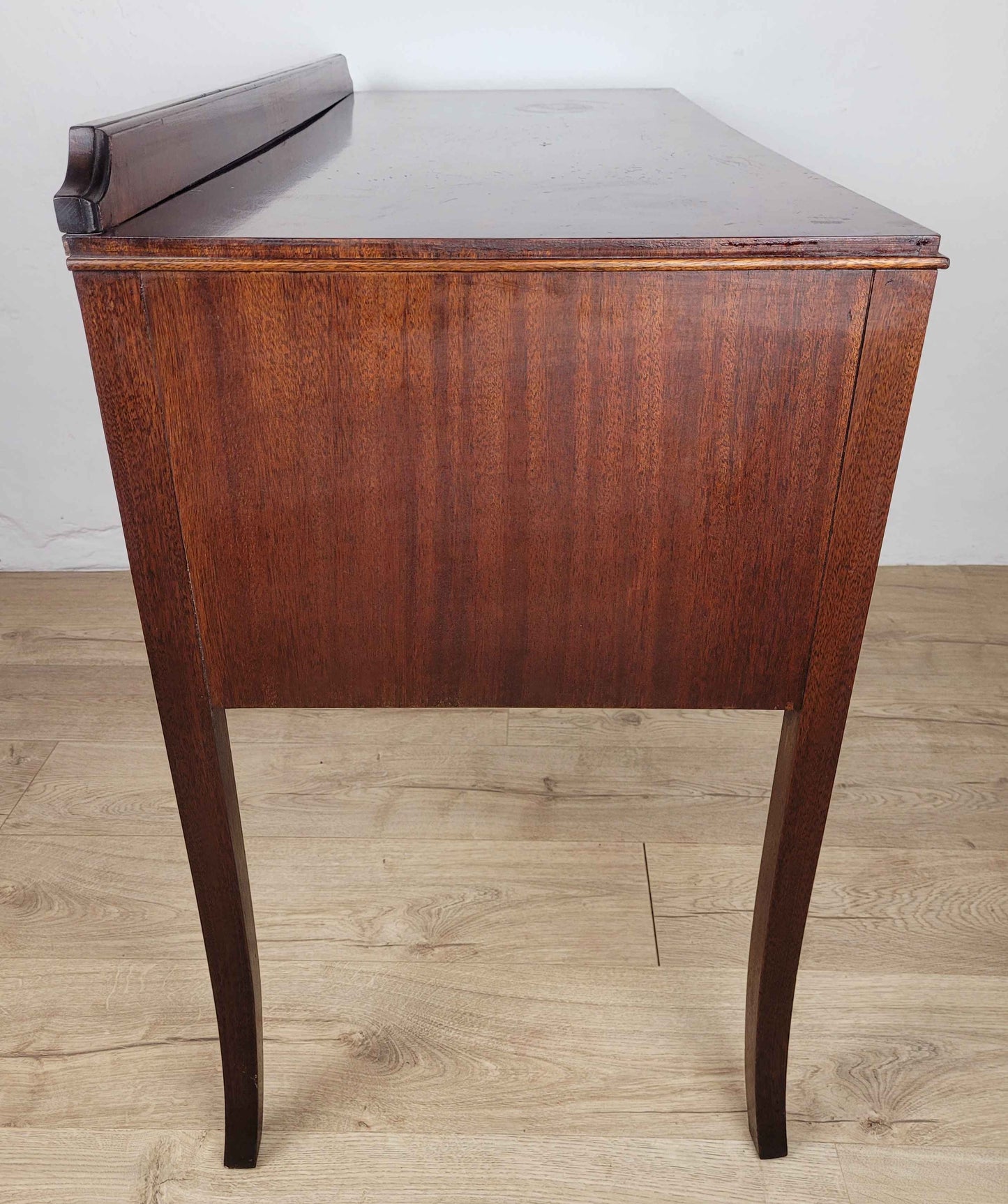 Vintage Ladies Writing Desk Mahogany 1950s Swan Neck Handles Delivery Available