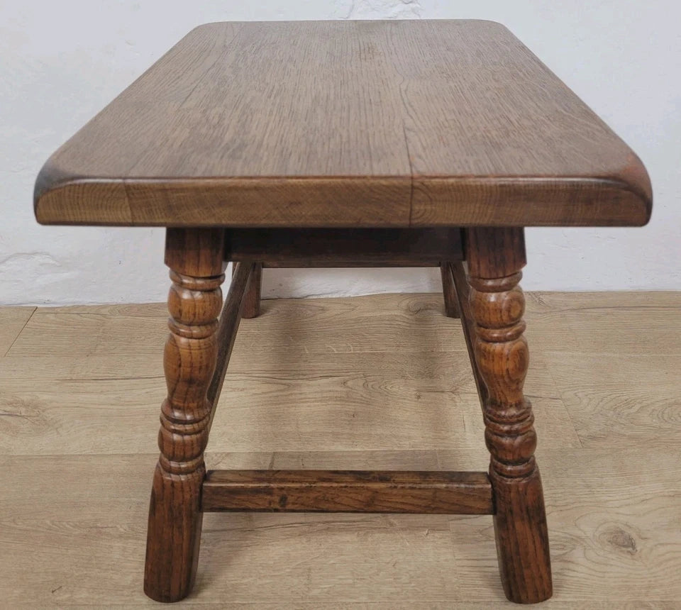 Oak Occasional Side Table Vintage Rectangular Country Postage Available