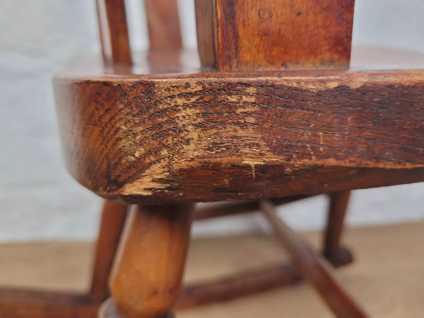 Farmhouse Rocking Chair Victorian Lathe Back Country Antique Postage Available