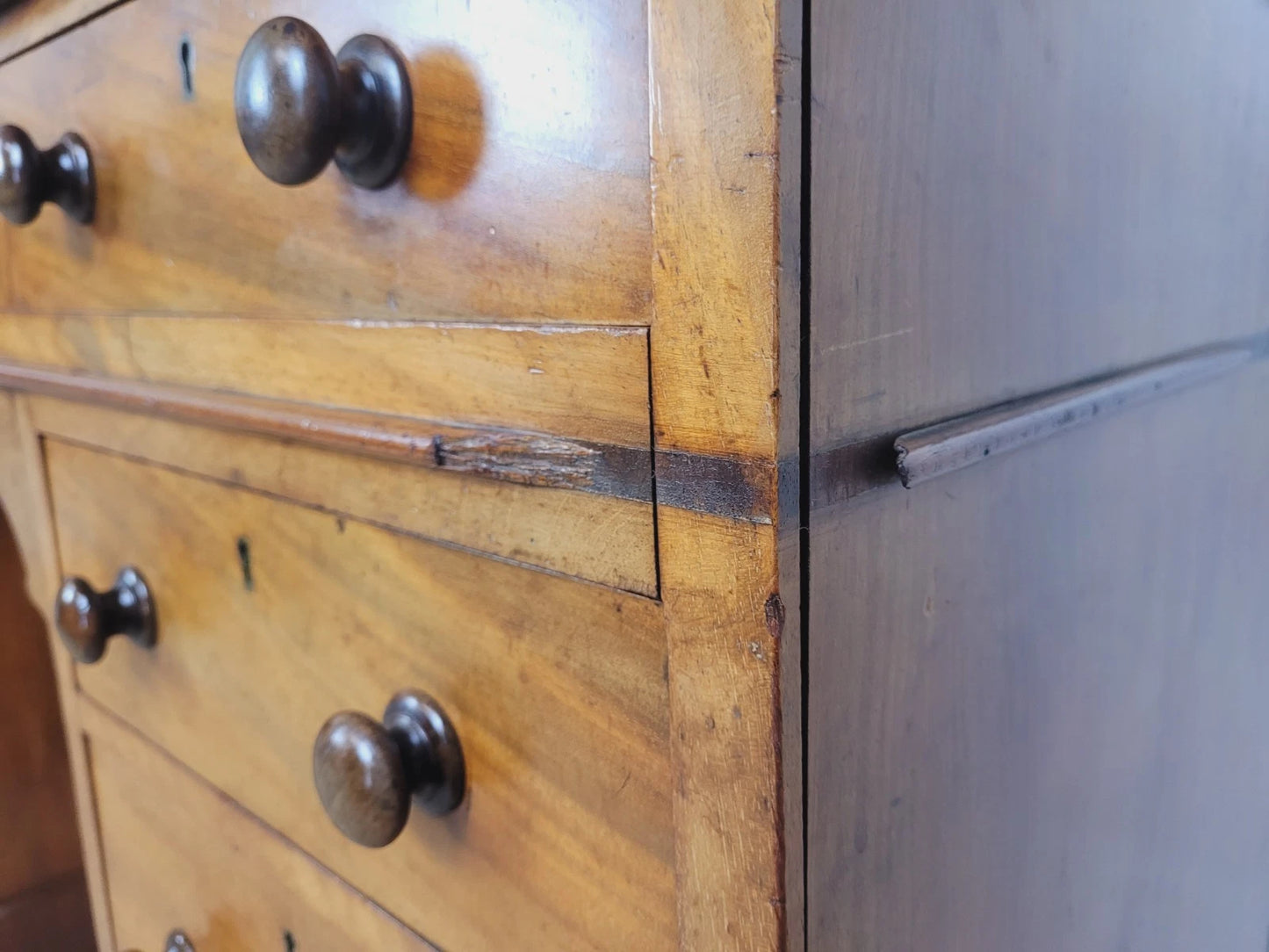 Victorian Writing Desk Knee Hole 19th Century English Antique Delivery Available