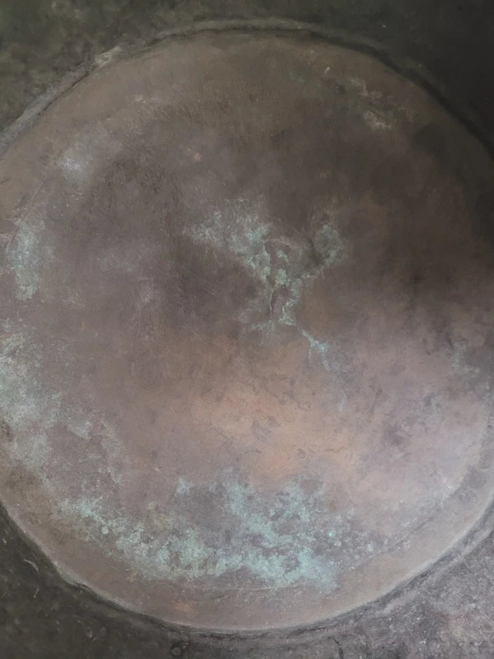 Victorian Coal Bucket Bin Large Copper Handle Rivets Antique Postage Available