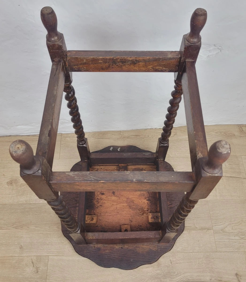 Pie Crust Side Table Victorian Barley Twist English Antique Postage Available