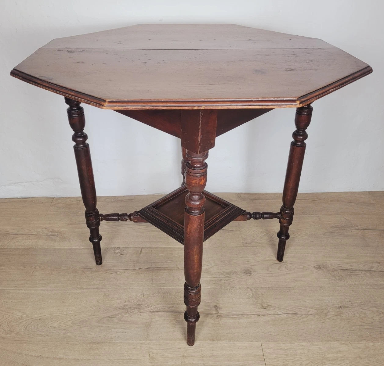 Edwardian Octagonal Table Occasional Shelf Mahogany Postage Available