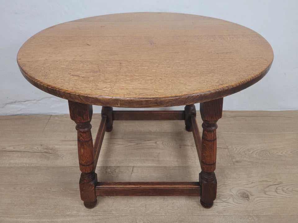 Oak Occasional Table Circular Country Rustic Vintage C1930 Postage Available