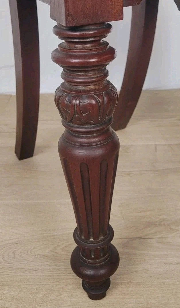 Victorian Hall Chair 19th Century Carved Mahogany Postage Available