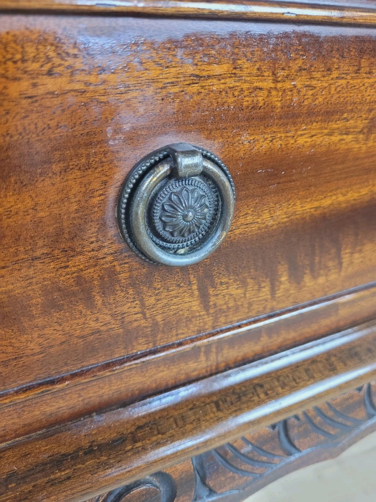 Vintage Ladies Writing Desk Pigeon Holes Storage Handles Delivery Available