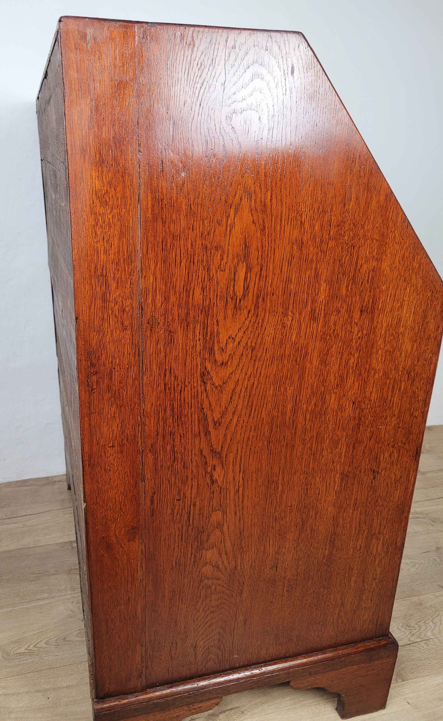 Victorian Writing Bureau Desk 19thC Oak Drop Handles Antique Delivery Available