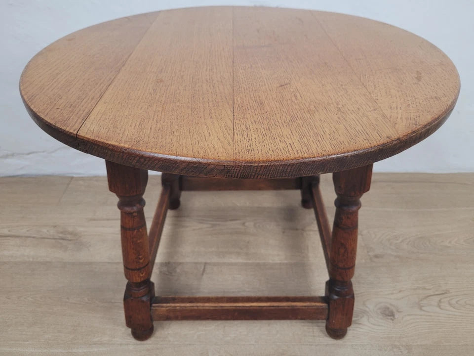 Oak Occasional Table Circular Country Rustic Vintage C1930 Postage Available