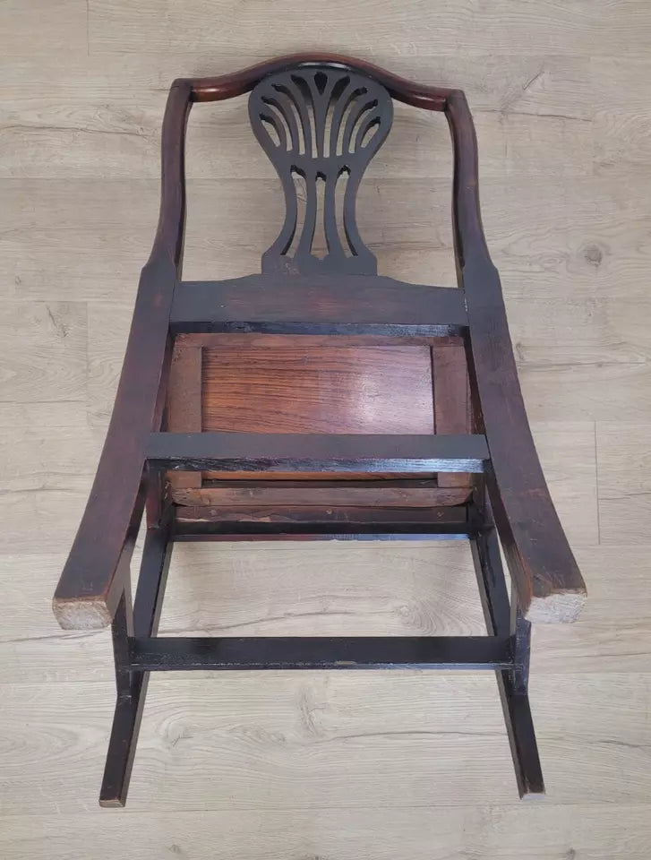 Country Side Chair Pierced Back Victorian 19th Century Antique Postage Available