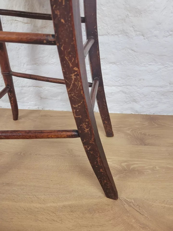 Victorian Child's High Chair Balloon Back Bergere Beech 19thC Postage Available