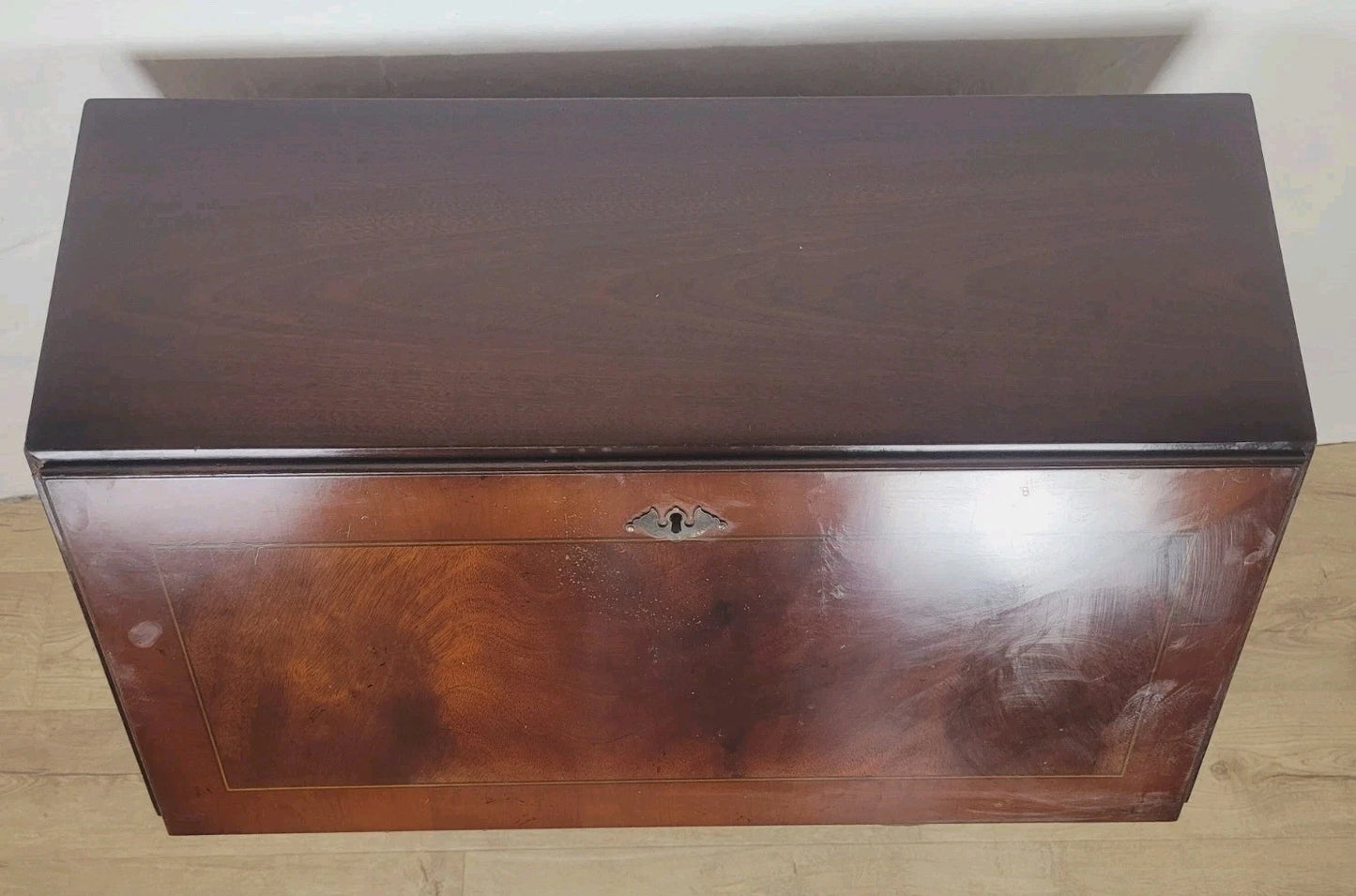 Edwardian Writing Bureau Desk Key & Lock Inlaid Antique 1910 Delivery Available