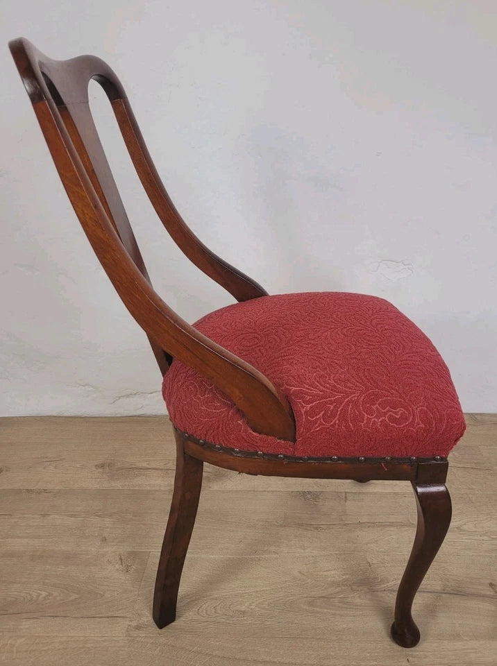 Vintage Dining Chairs Set Of 4 1950s Queen Anne Legs High Back Postage Available