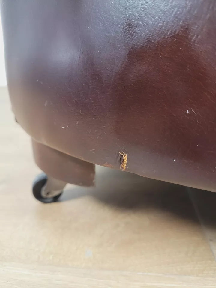 Chesterfield Club Armchair Button Back Brown Leather Delivery Available