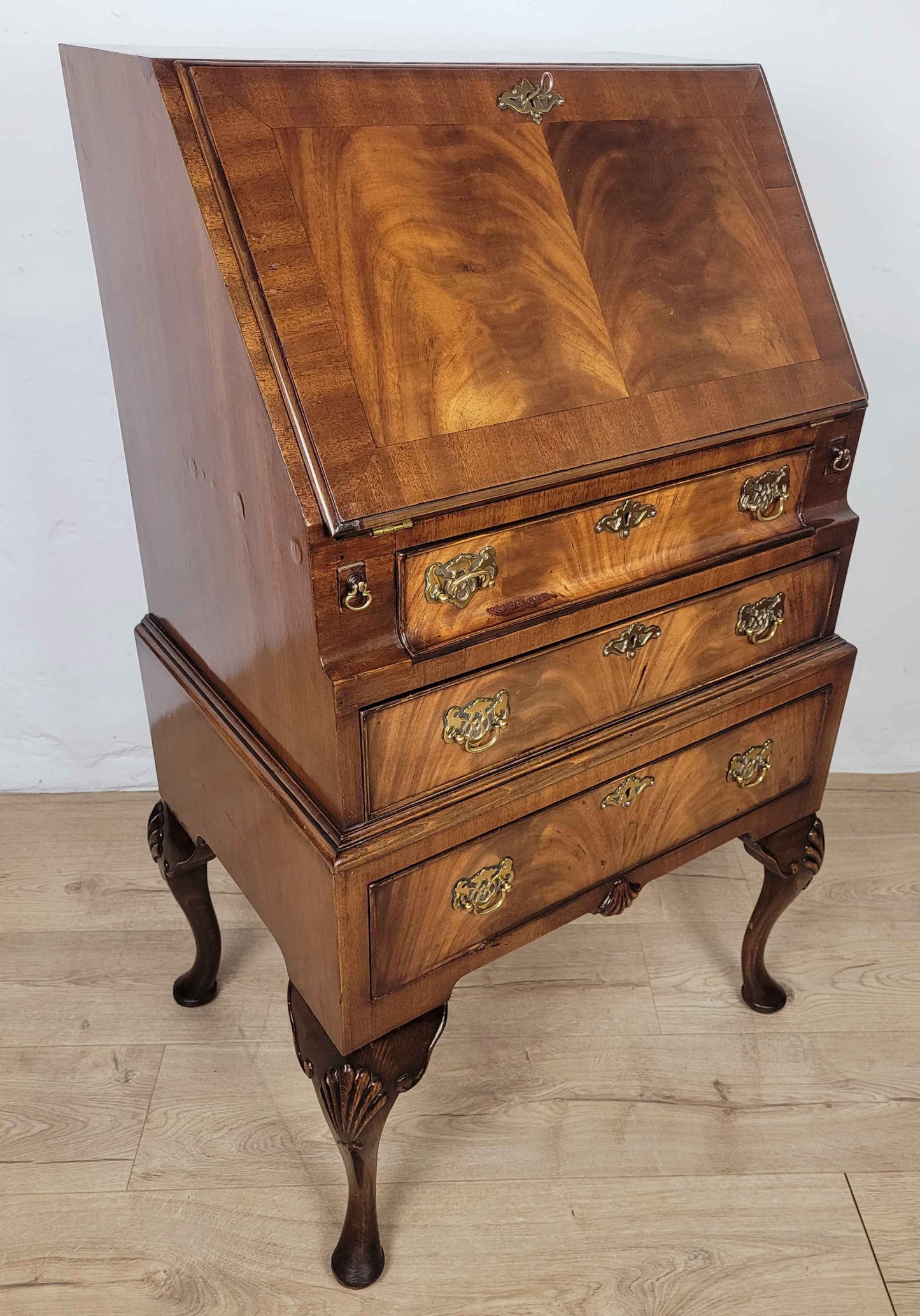 Ladies Writing Bureau Desk 1950s Lock & Key Drop Handles Delivery Available