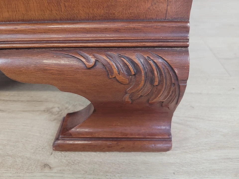 Vintage Walnut Dresser Cabinet Tallboy Linen Art Deco 1930s Delivery Available