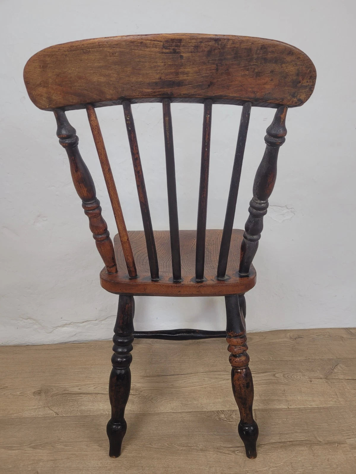 Elm Victorian Kitchen Chair Country Spindle Back Antique Postage Available