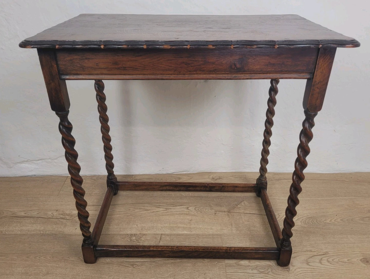 Barley Twist Side Table English Country 19th Century Antique Postage Available