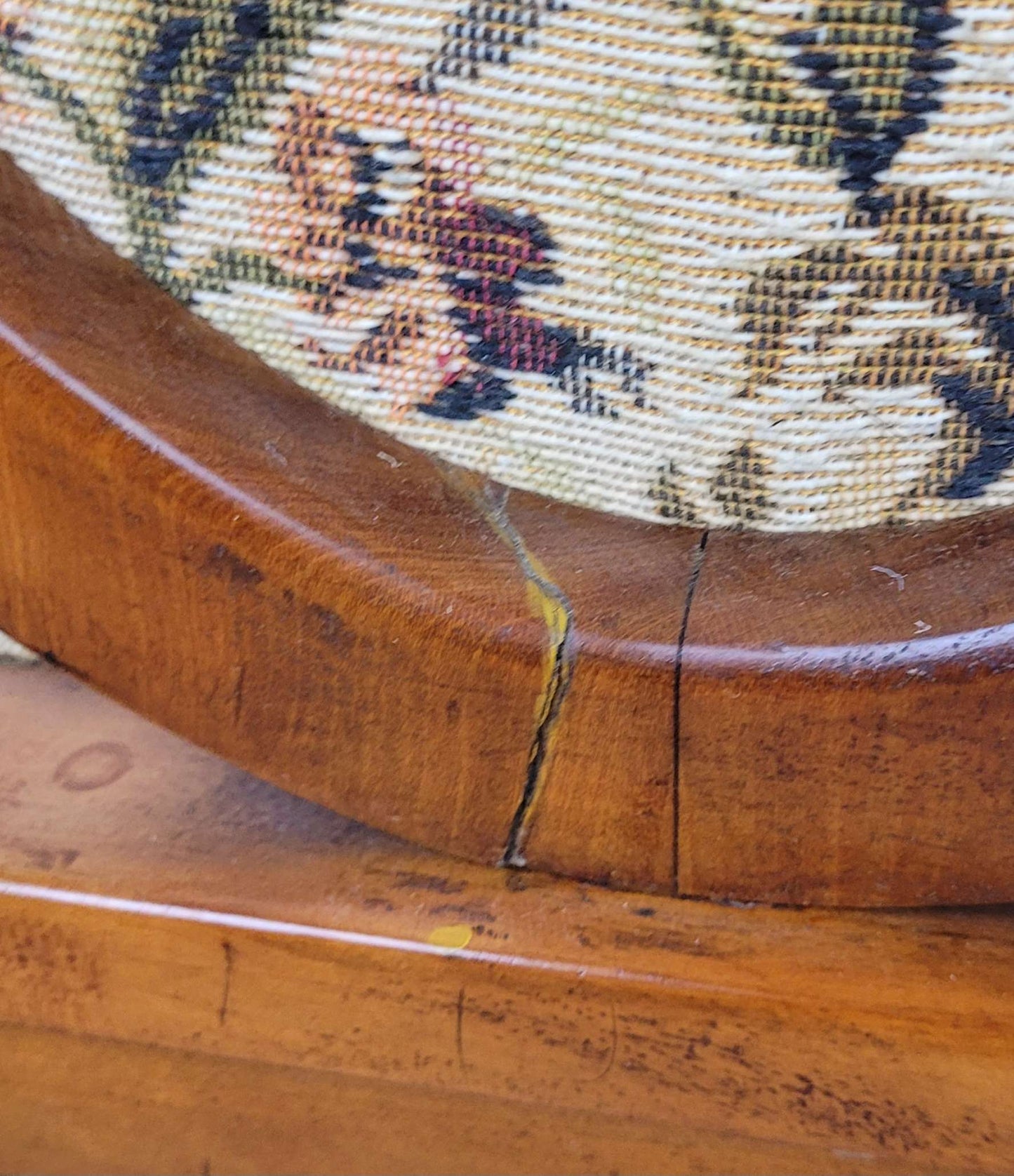 Edwardian Bedroom Chairs Oval Back Crossband Floral Upholstery Postage Available