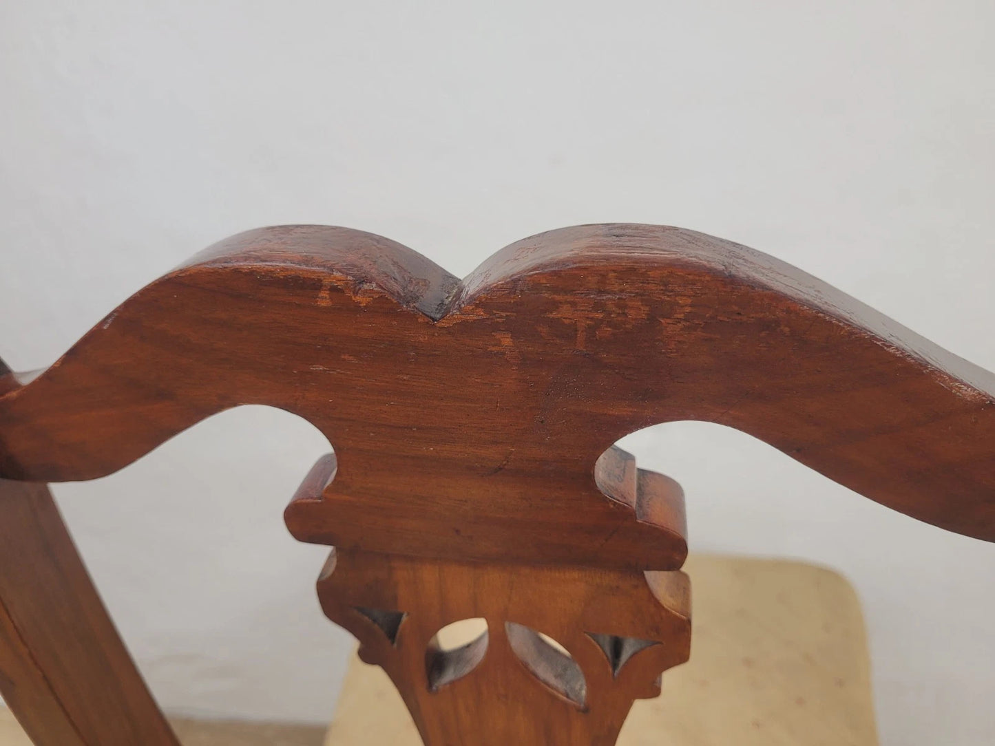 Edwardian Nursing Chair Carved Castors Upholstery Floral Postage Available