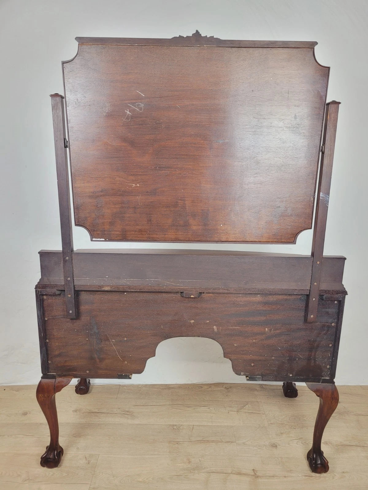 Vintage Dresser Vanity Bow Front Ball and Claw Footed 1960s Delivery Available