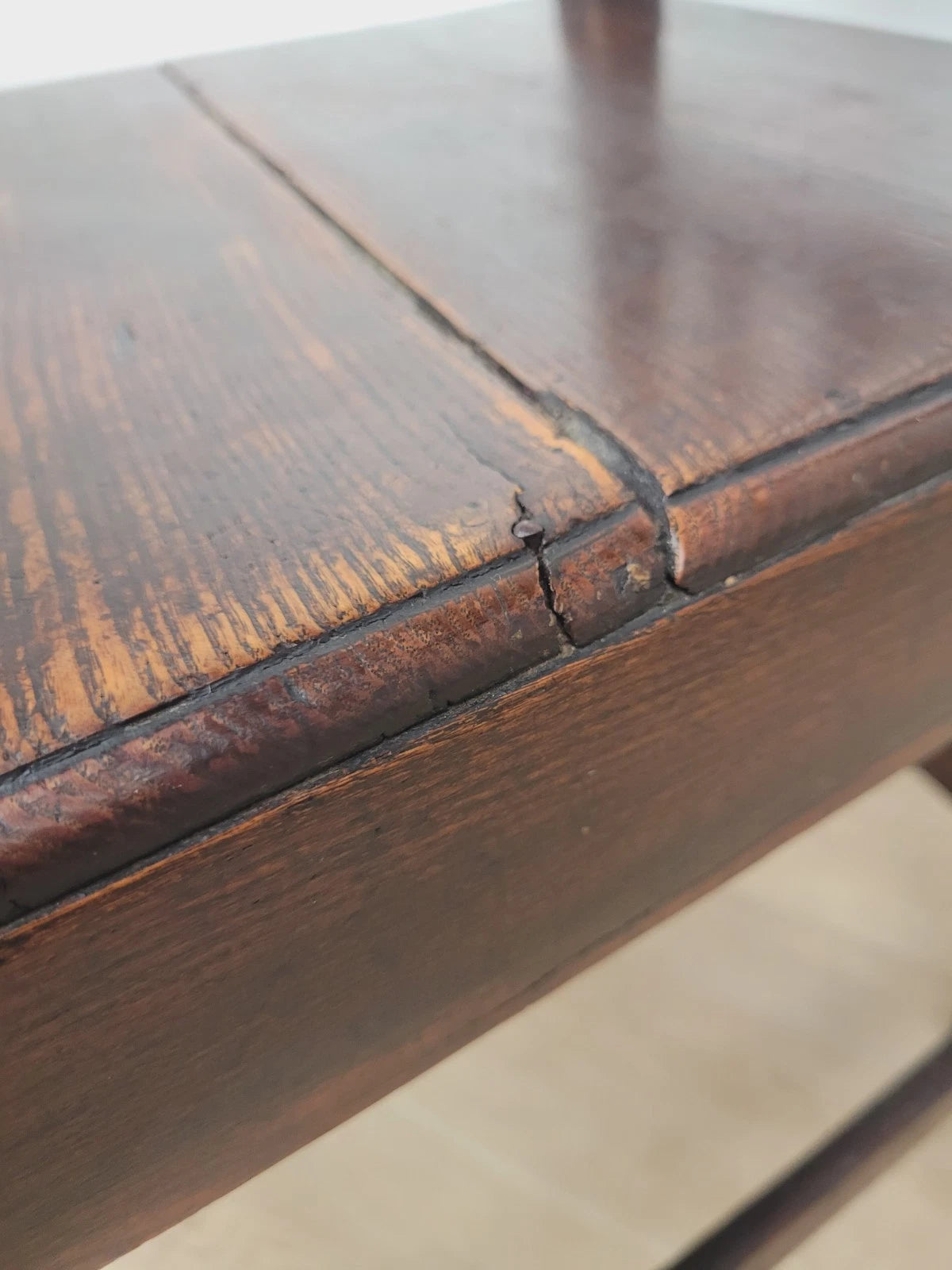 Victorian Kitchen Chair Oak Rail Back 19th Century Antique Postage Available