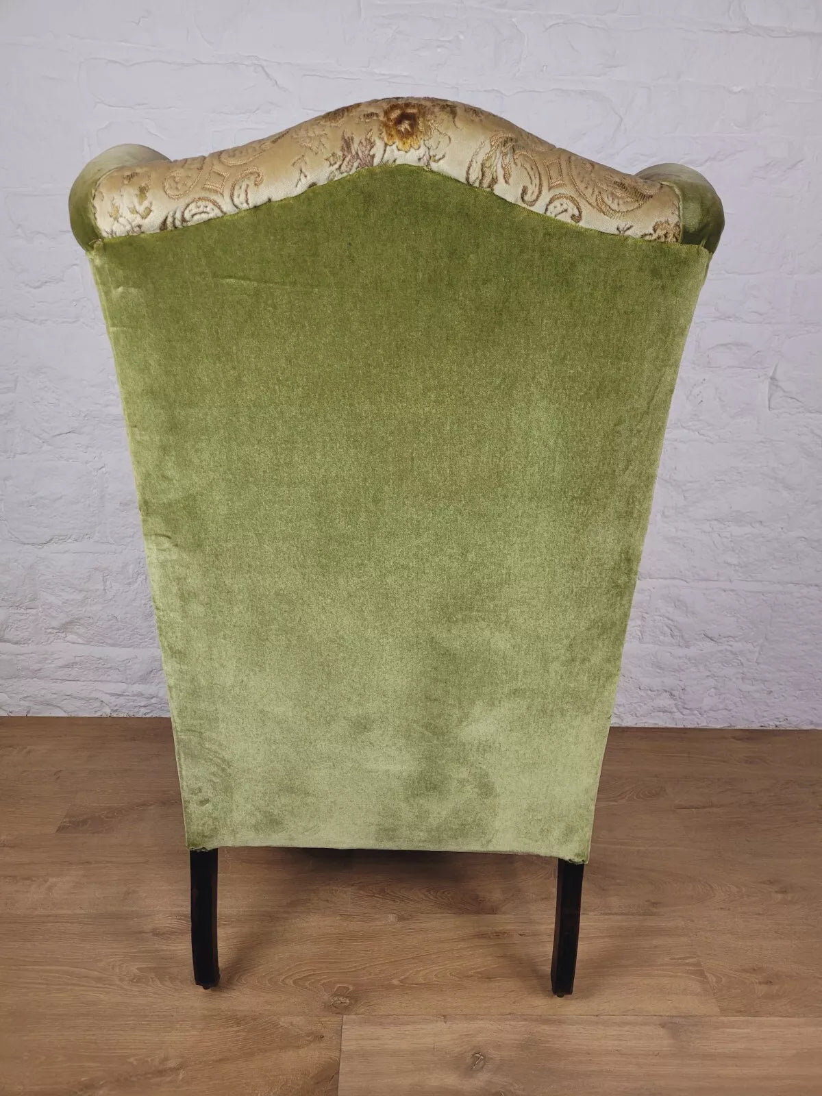 Edwardian Armchair Wing Back Patera Inlaid Castors Upholster Delivery Available