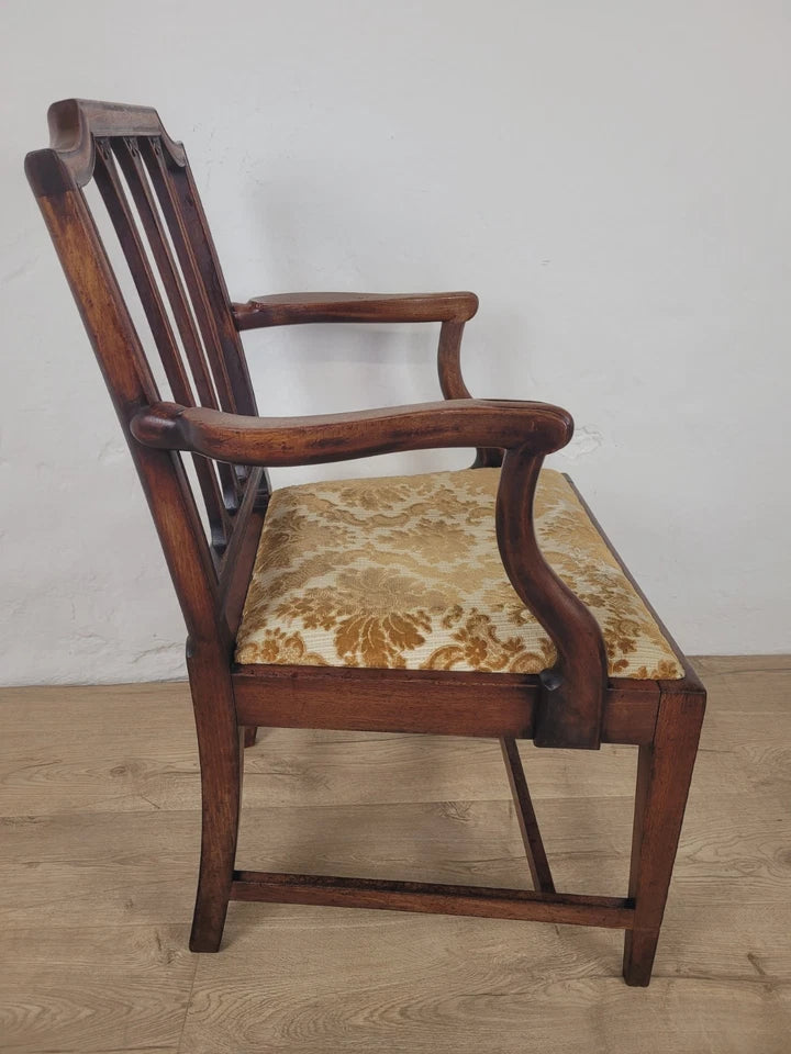Victorian Dining Chairs Set 4 Carved Floral Upholstery 19thC Postage Available