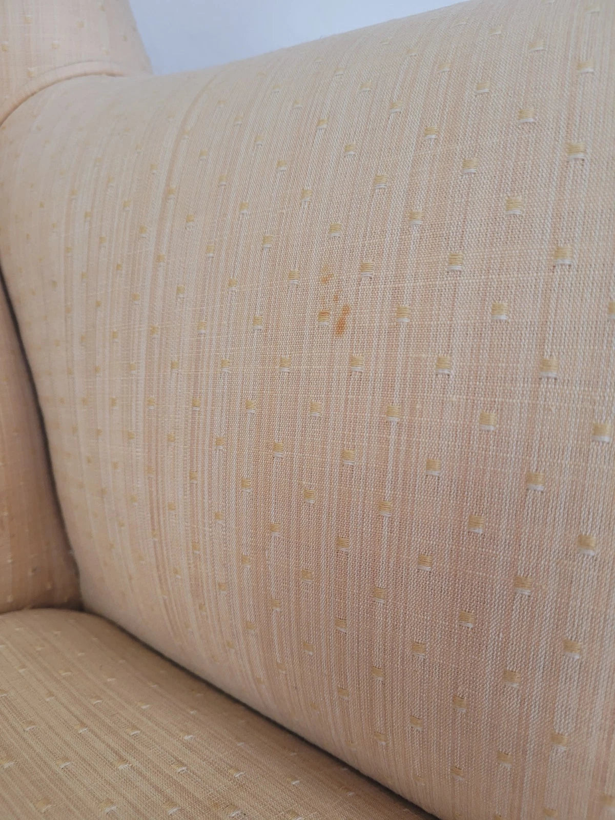 Winged Armchair George III Style Apricot Upholstery Castors Delivery Available