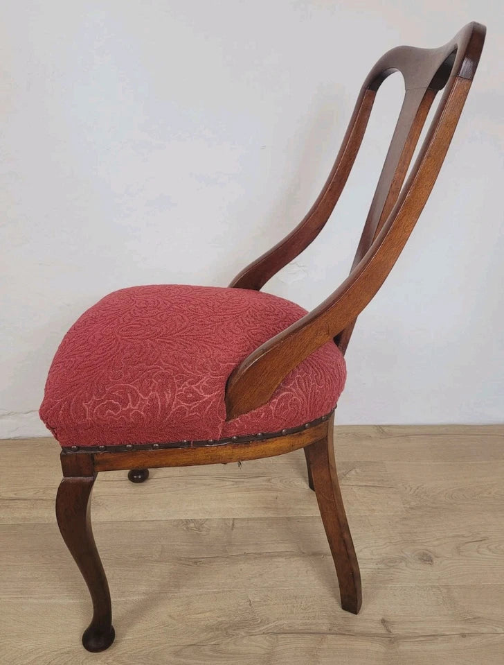 Vintage Dining Chairs Set Of 4 1950s Queen Anne Legs High Back Postage Available