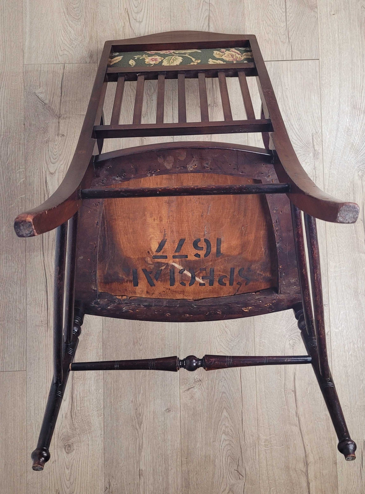 Edwardian Armchair Inlaid Floral Upholstery English 1900s Postage Available