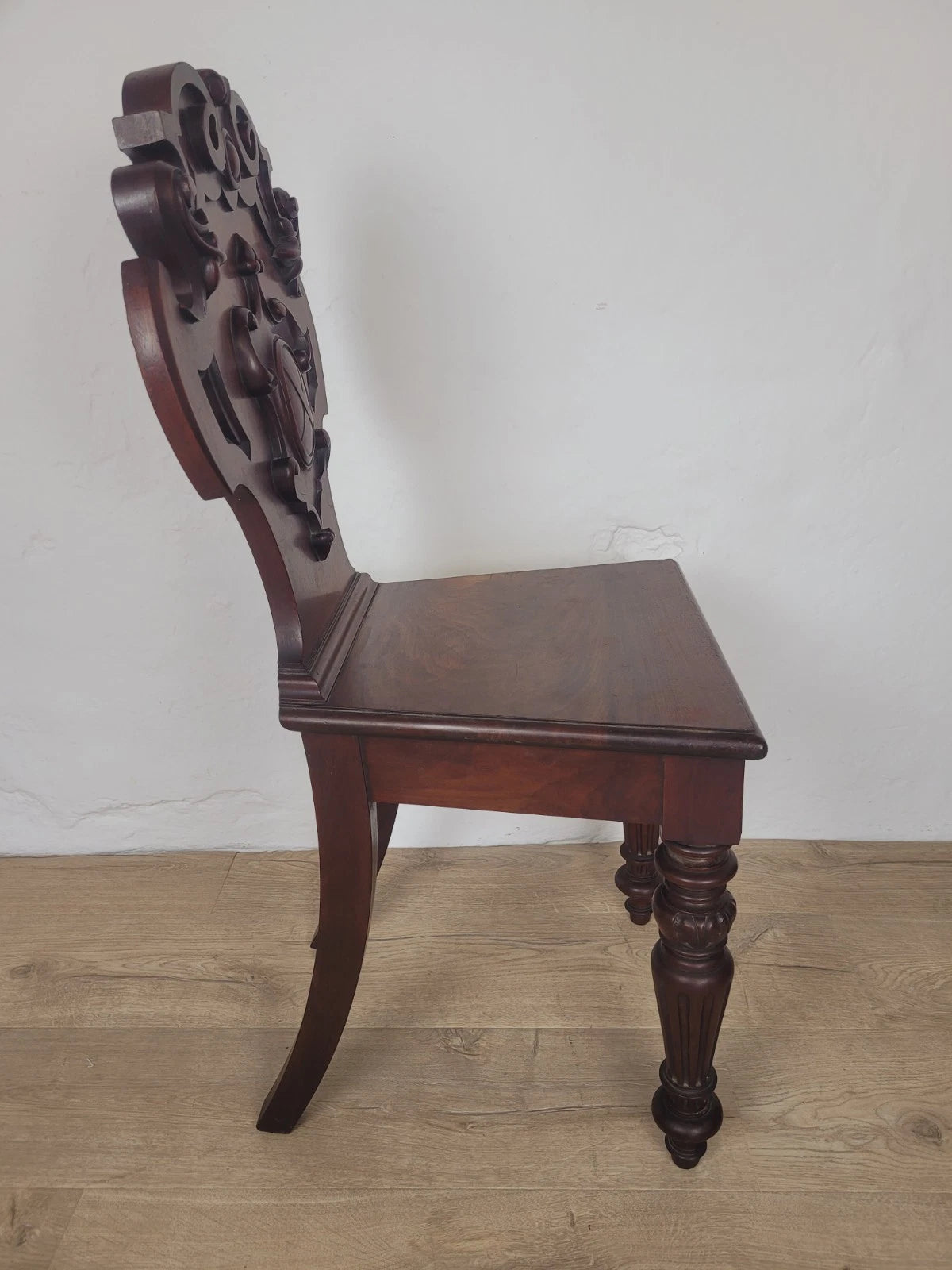 Victorian Hall Chair 19th Century Carved Mahogany Postage Available