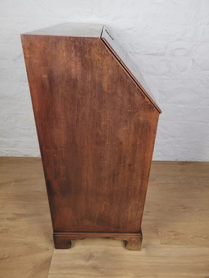 Vintage Writing Bureau Desk Hidden Storage Brass Handles Delivery Available