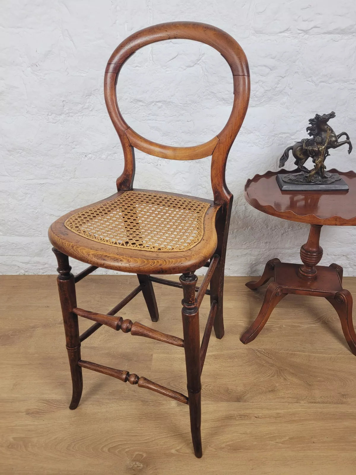 Victorian Child's High Chair Balloon Back Bergere Beech 19thC Postage Available