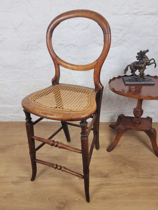 Victorian Child's High Chair Balloon Back Bergere Beech 19thC Postage Available