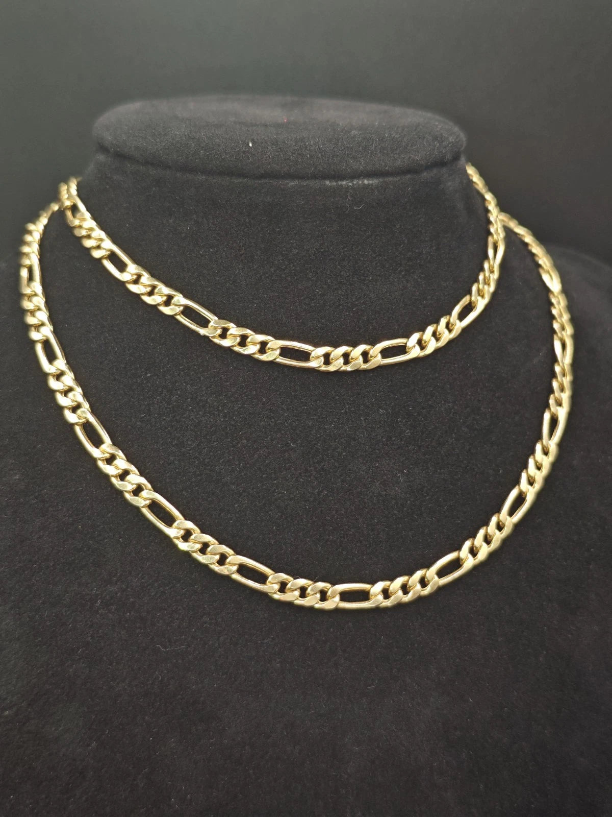 18ct Gold Figaro Necklace 13.3g Lobster Clasp Yellow Postage Available