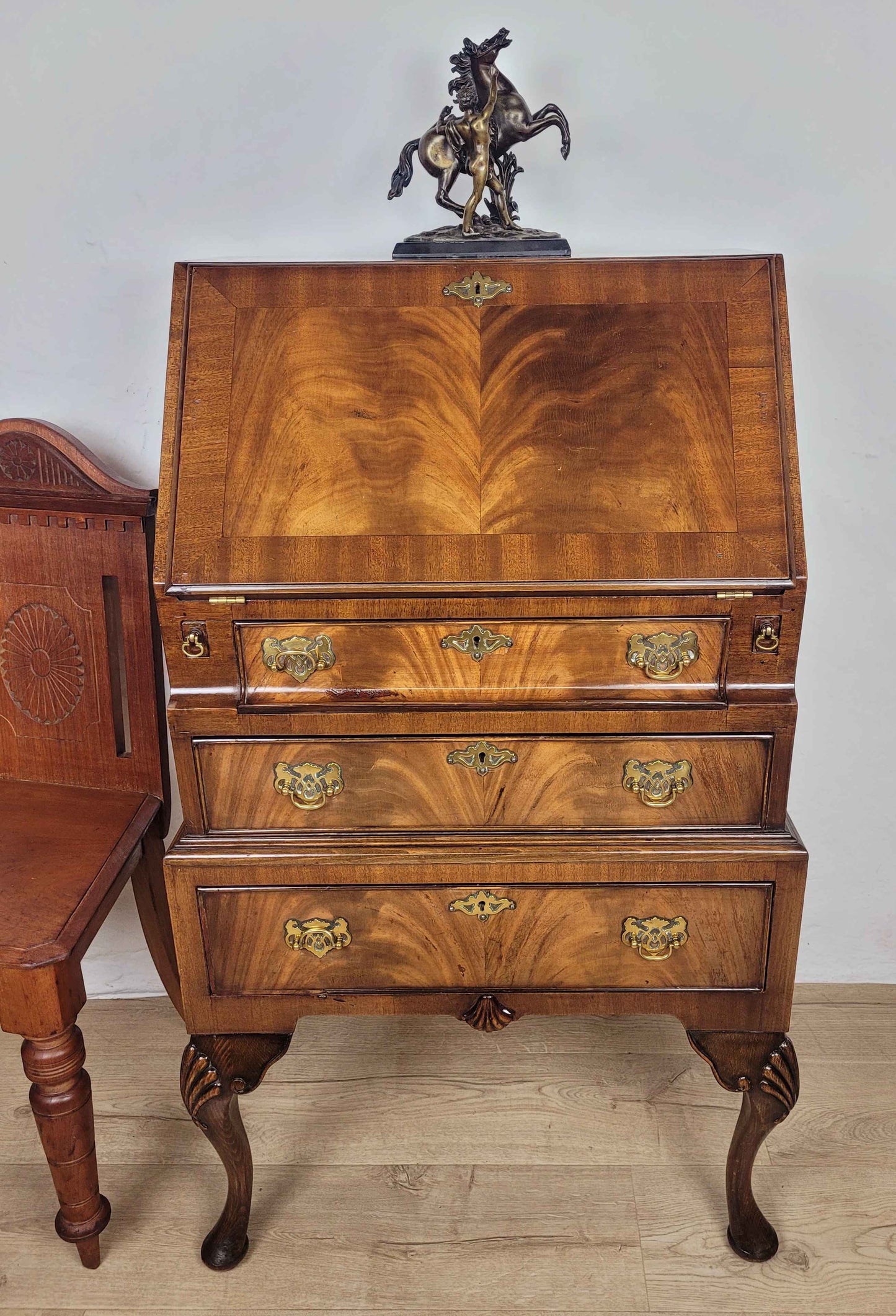 Ladies Writing Bureau Desk 1950s Lock & Key Drop Handles Delivery Available