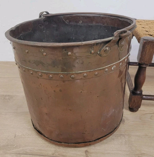 Victorian Brass Coal Bin Bucket Handle 19thC Antique Postage Available