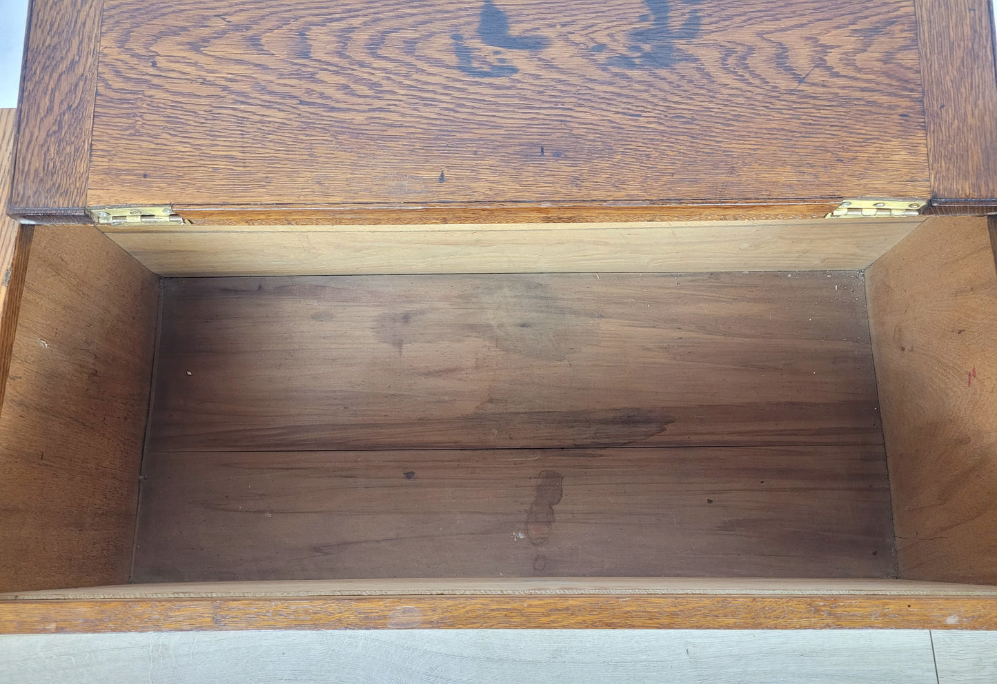 Vintage Oak Coffer Blanket Box Chest Trunk 1970 Carved Storage Postage Available
