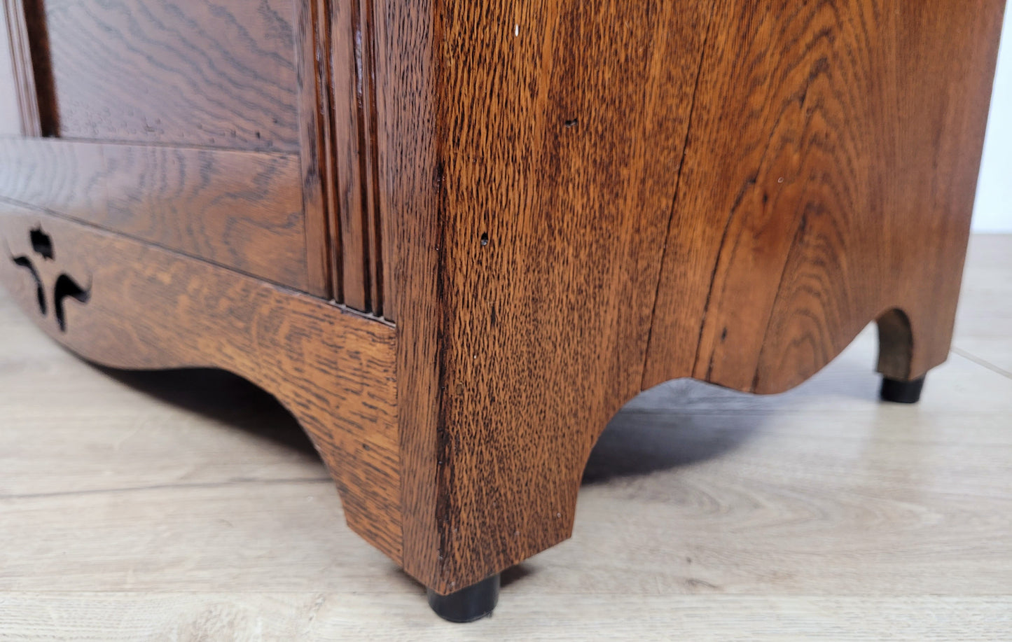 Vintage Oak Coffer Blanket Box Chest Trunk 1970 Carved Storage Postage Available