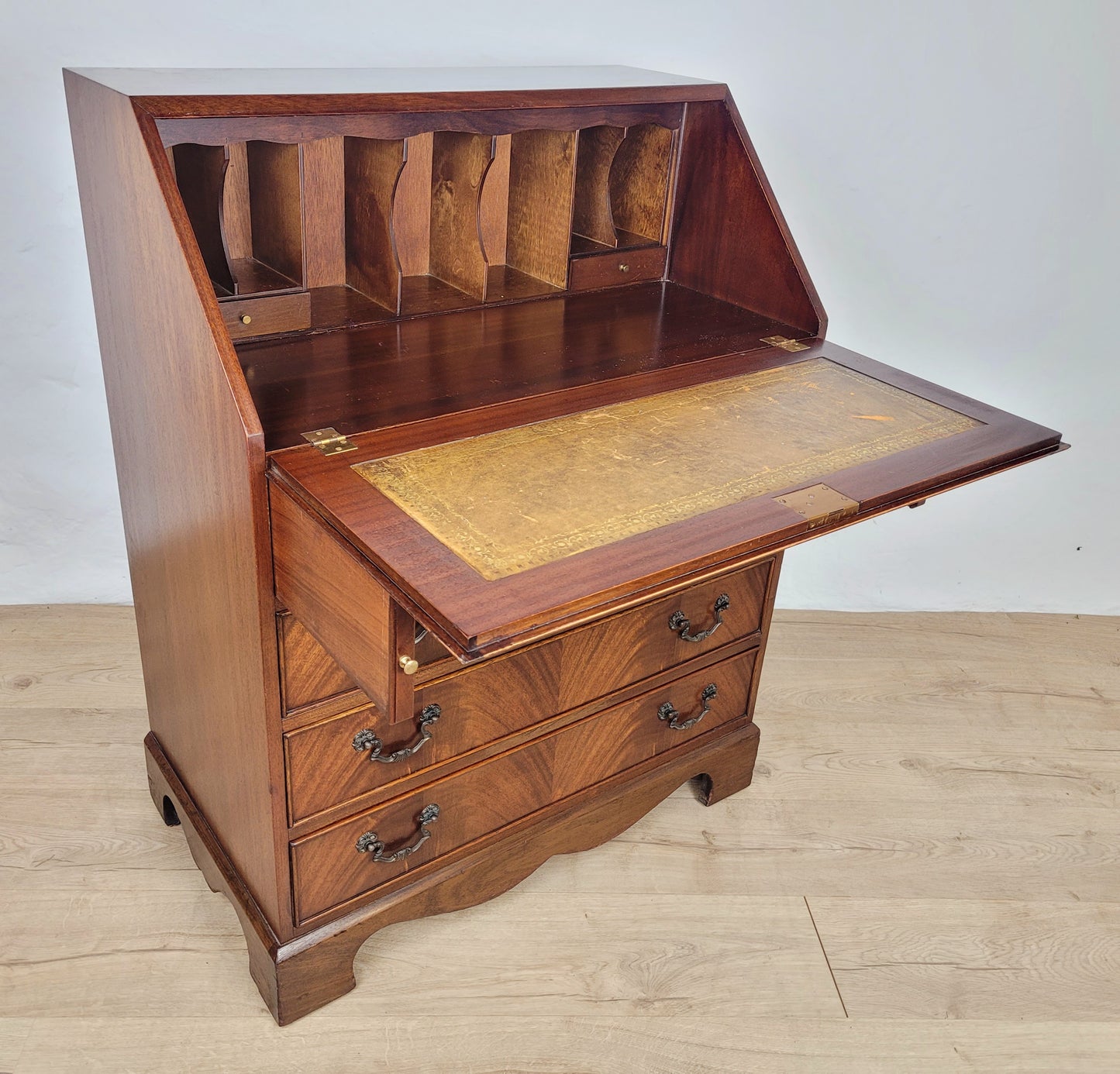 Vintage Writing Bureau Desk Mid 20th Century Mahogany 1960's Delivery Available