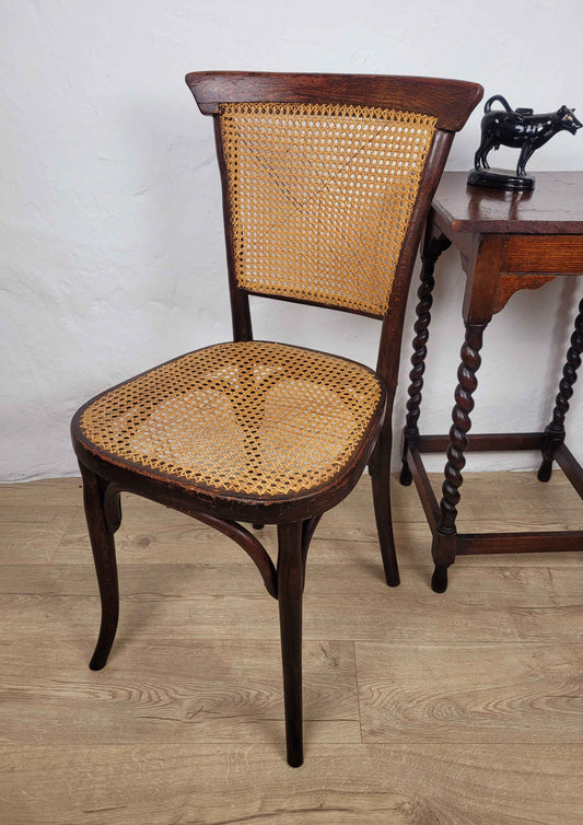 J&J Kohn Bentwood Chair Bistro Cane 20th Century Original ostage Available
