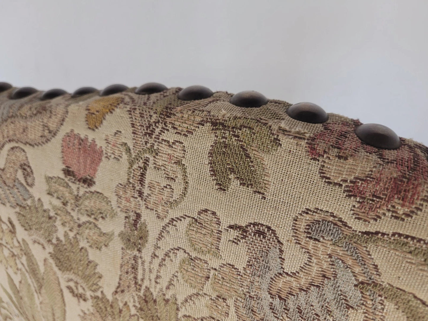 French Walnut Open Armchair 19th Century Upholstered Antique Delivery Available