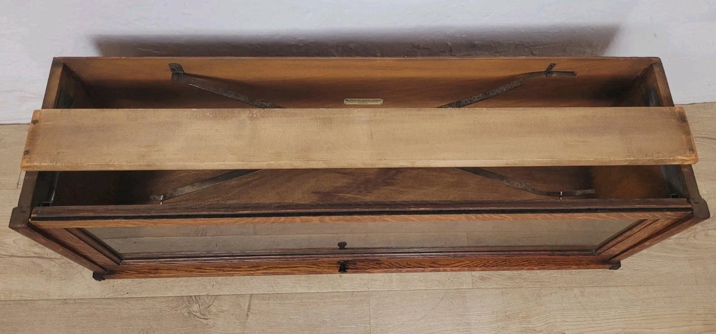 Globe Wernicke Bookcase Stackable Glass Doors Oak Antique Delivery Available