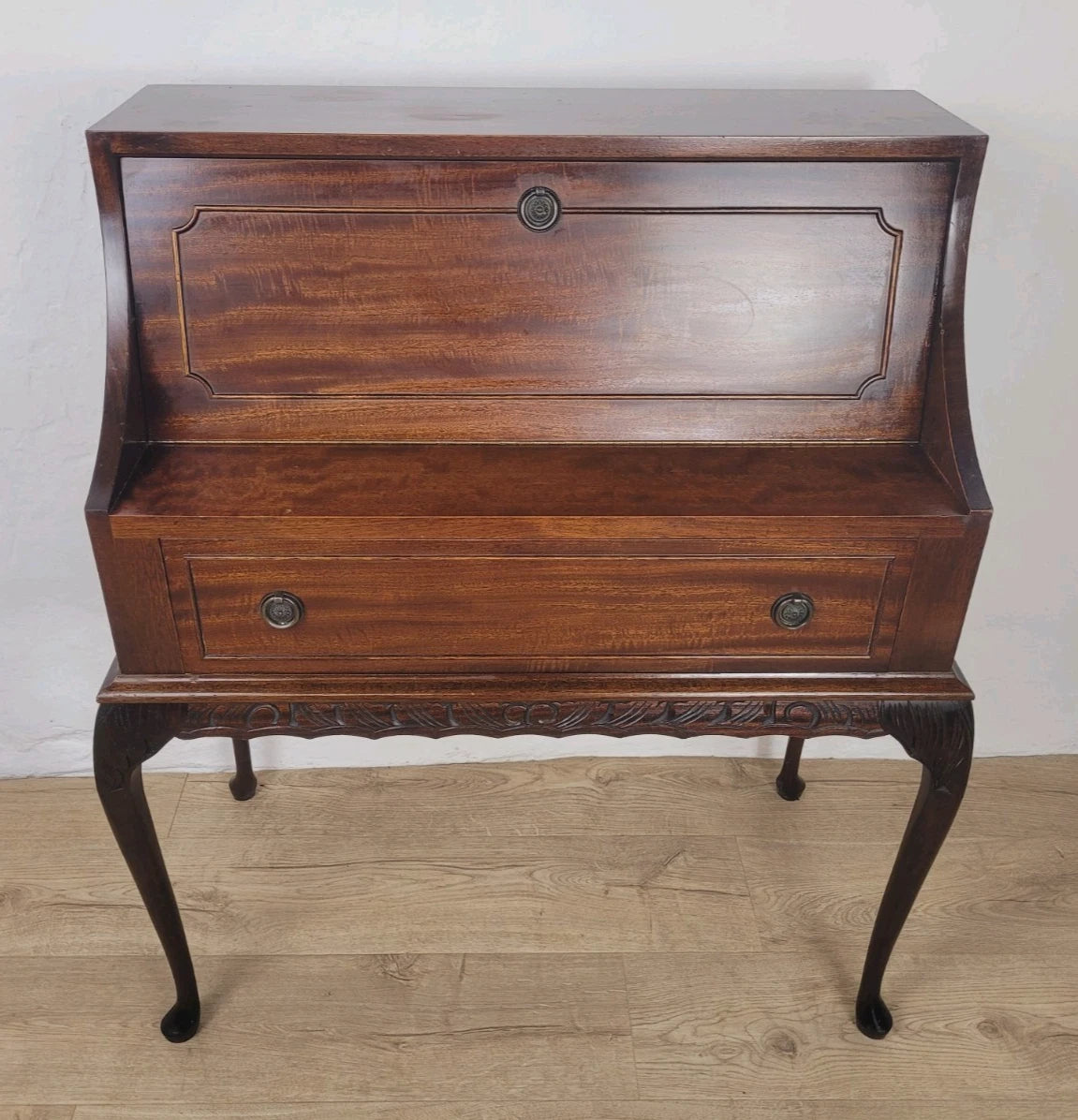 Vintage Ladies Writing Desk Pigeon Holes Storage Handles Delivery Available