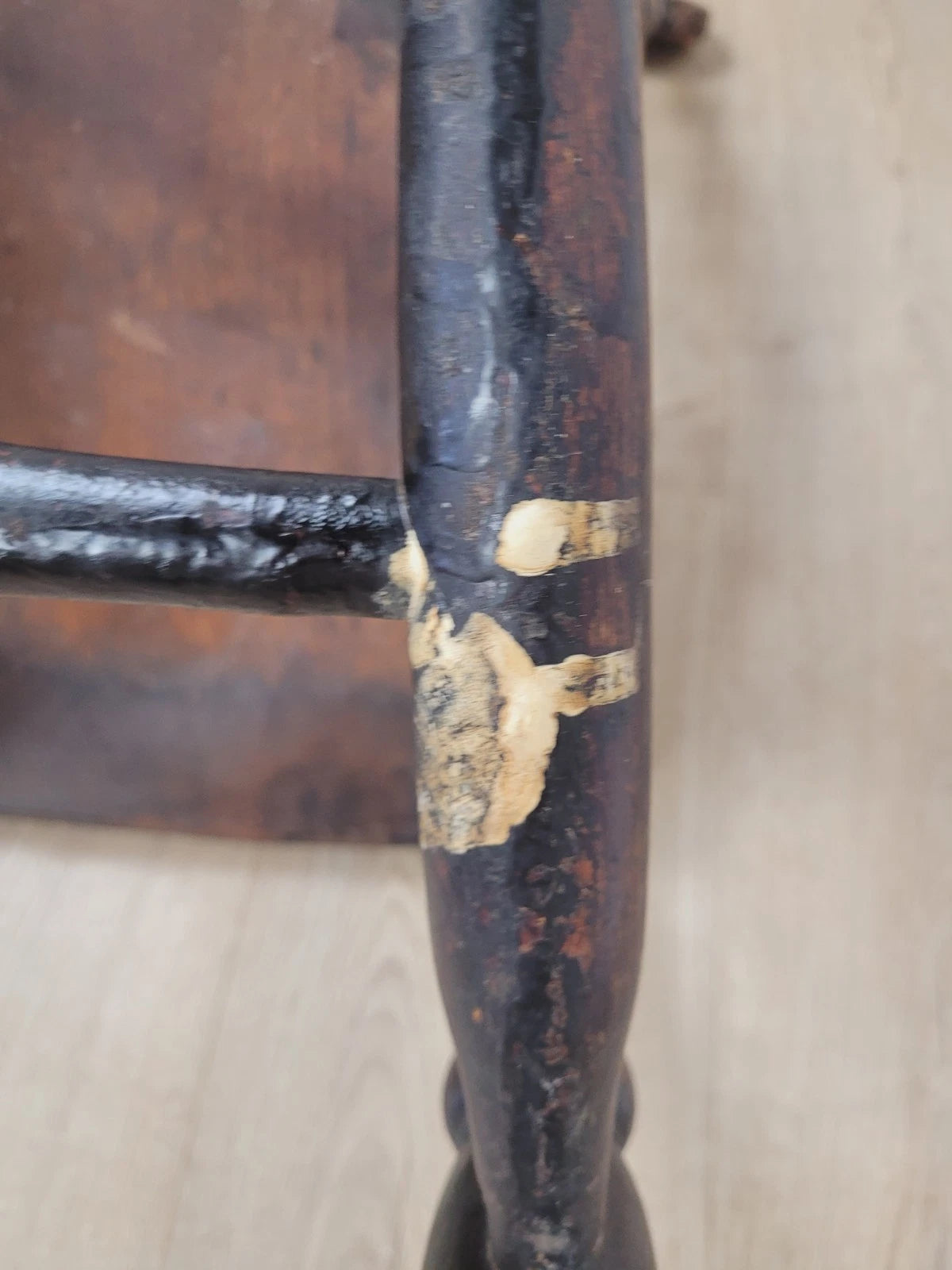 Elm Victorian Kitchen Chair Country Spindle Back Antique Postage Available
