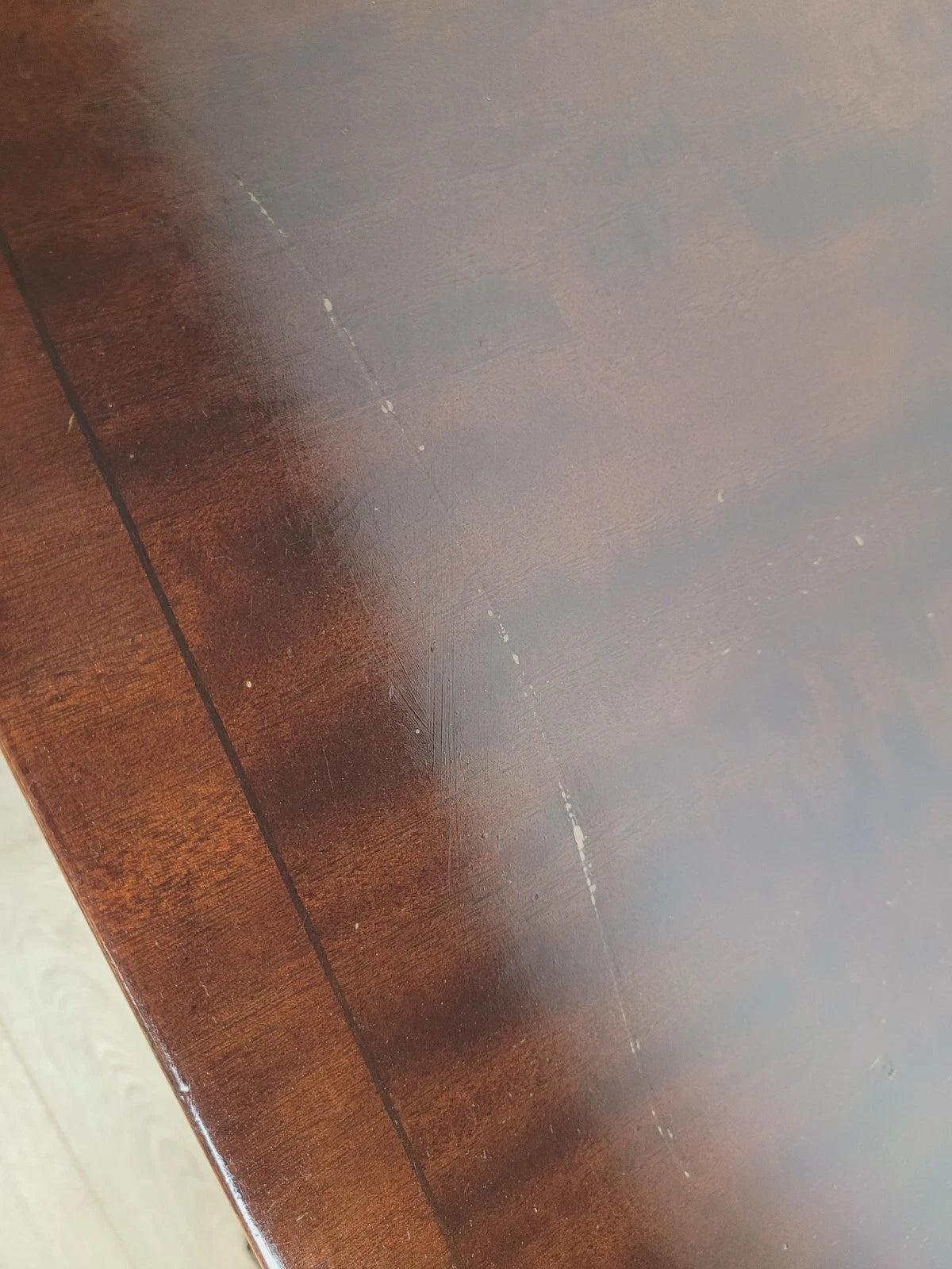Drop Leaf Side Table Drawers Mahogany Castors Vintage 1940s Delivery Available