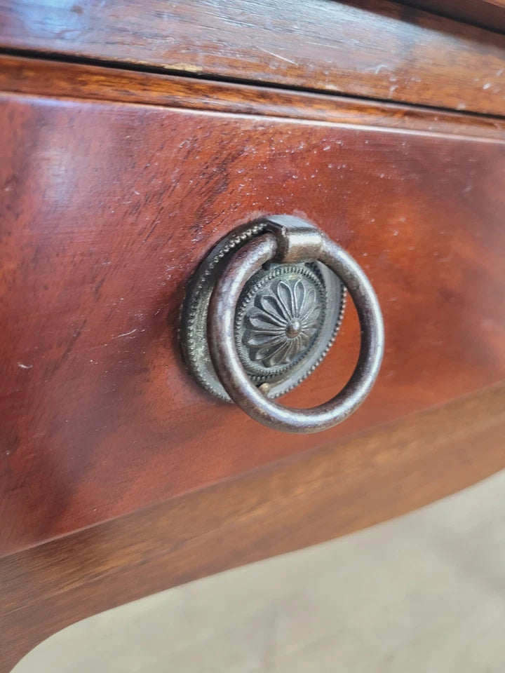 Vintage Writing Desk Leather Gilt Top Mahogany With Key Delivery Available