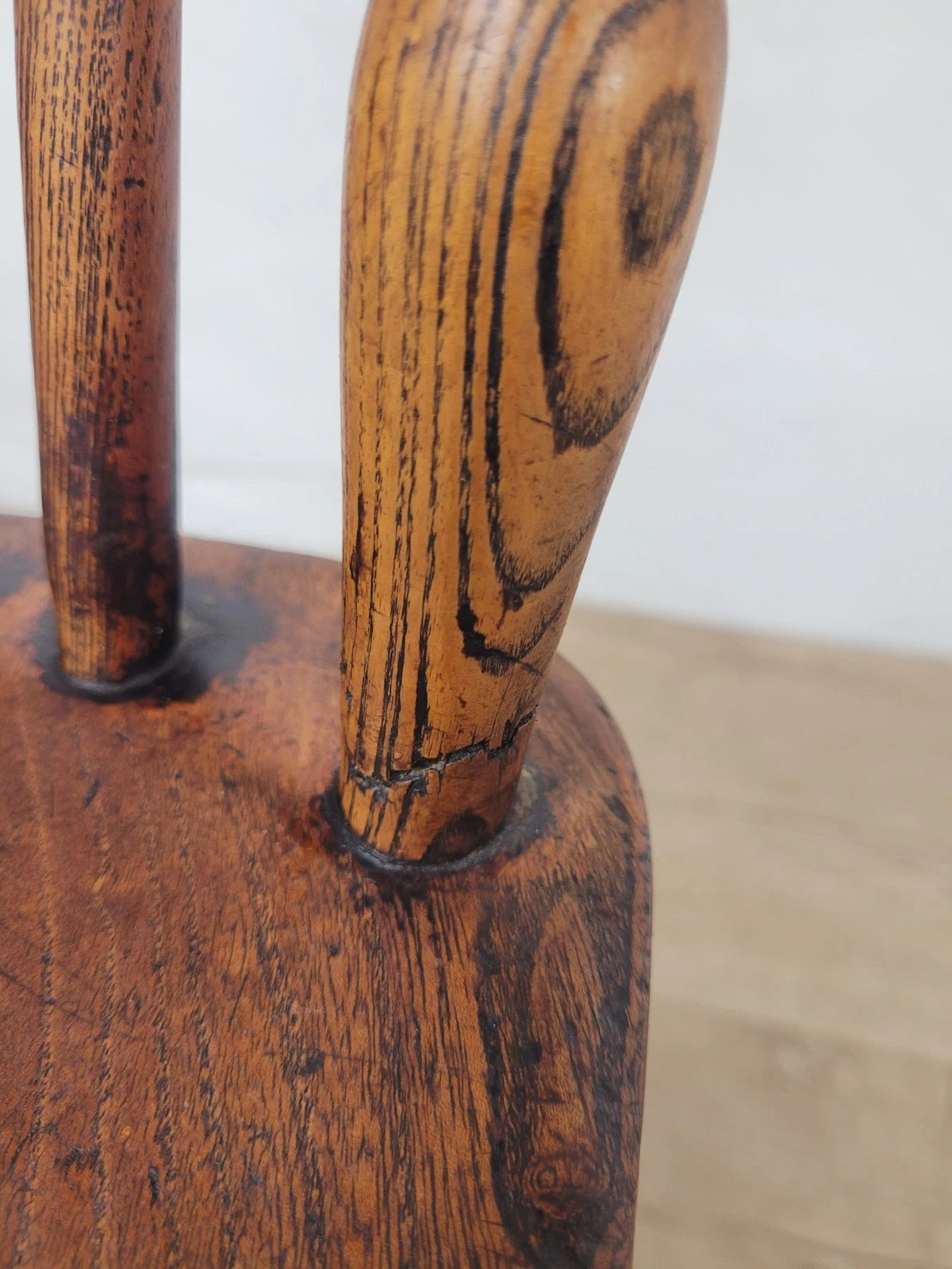 Elm Victorian Kitchen Chair Country Spindle Back Antique Postage Available