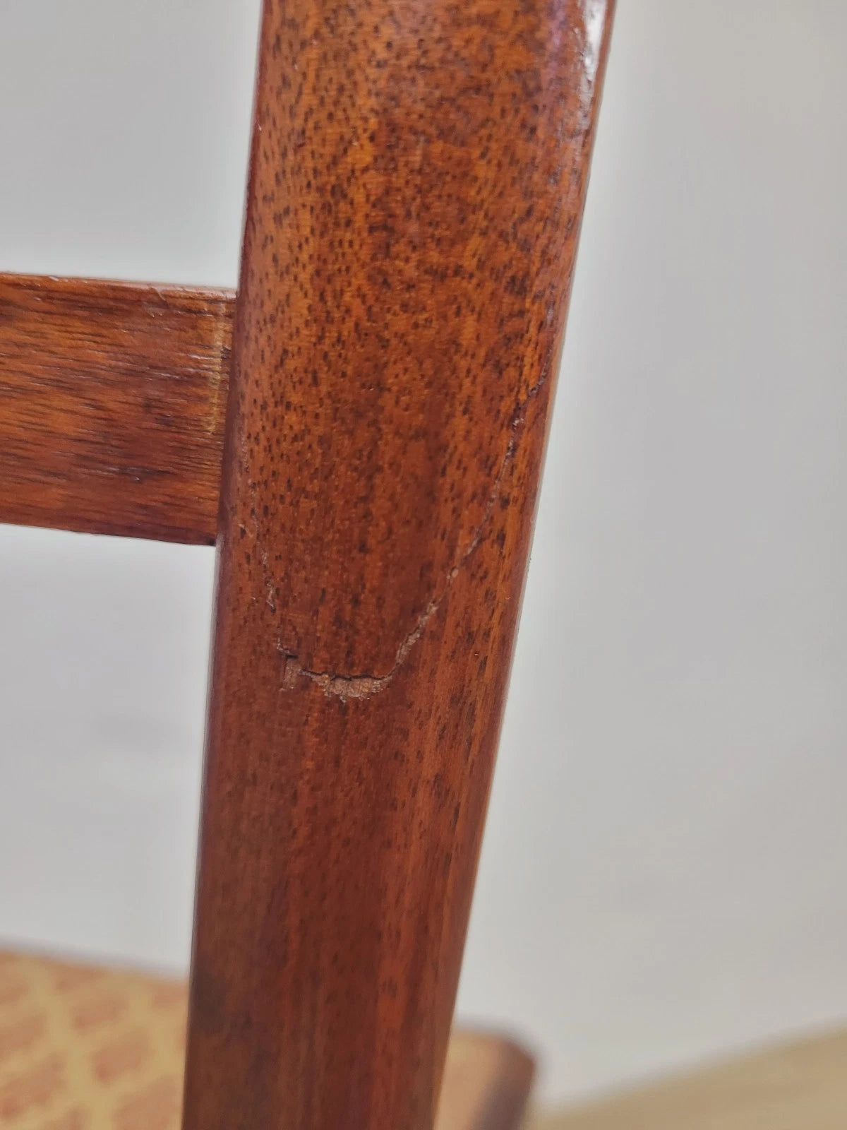 Edwardian Bedroom Chair Spindle Back Floral Upholstery Antique Postage Available