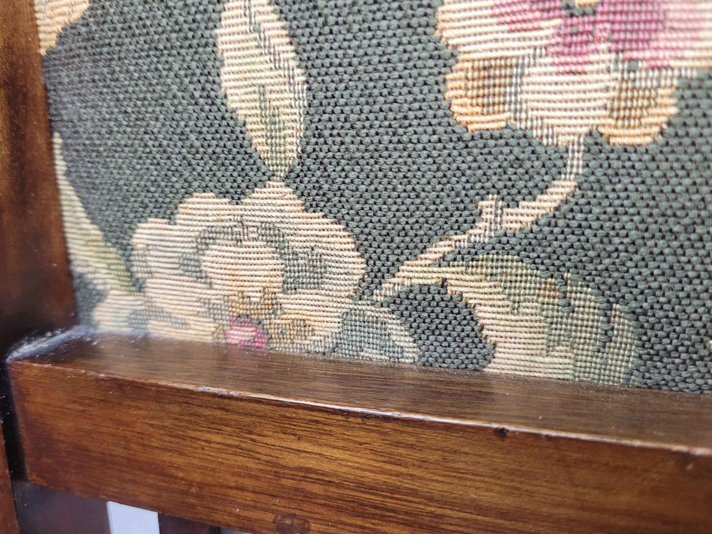 Edwardian Armchair Inlaid Floral Upholstery English 1900s Postage Available